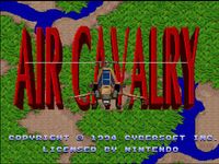 une photo d'Ã©cran de Air Cavalry sur Nintendo Super Nes
